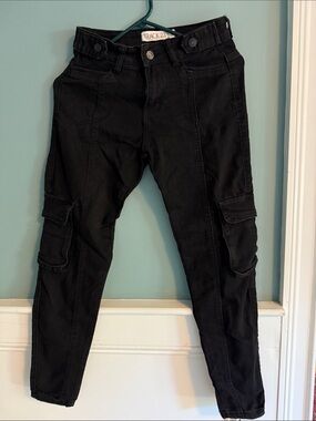 Black Skinny Cargo Pants for Women